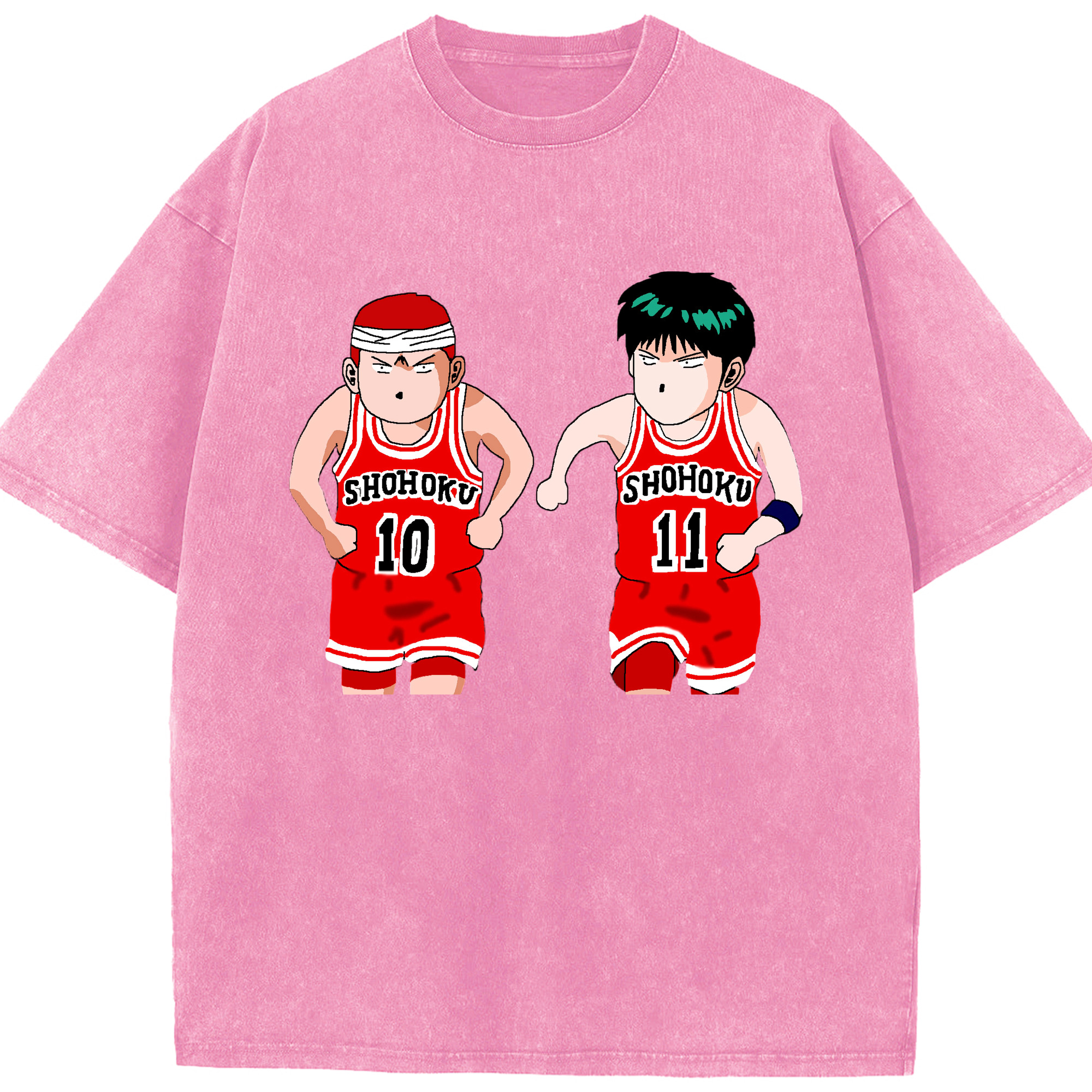 （画像用） SLAM DUNK／スラムダンク 綿100% ヴィンテージ風 半袖Tシャツ（フロントプリント）